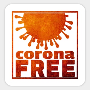 Corona Free Sticker